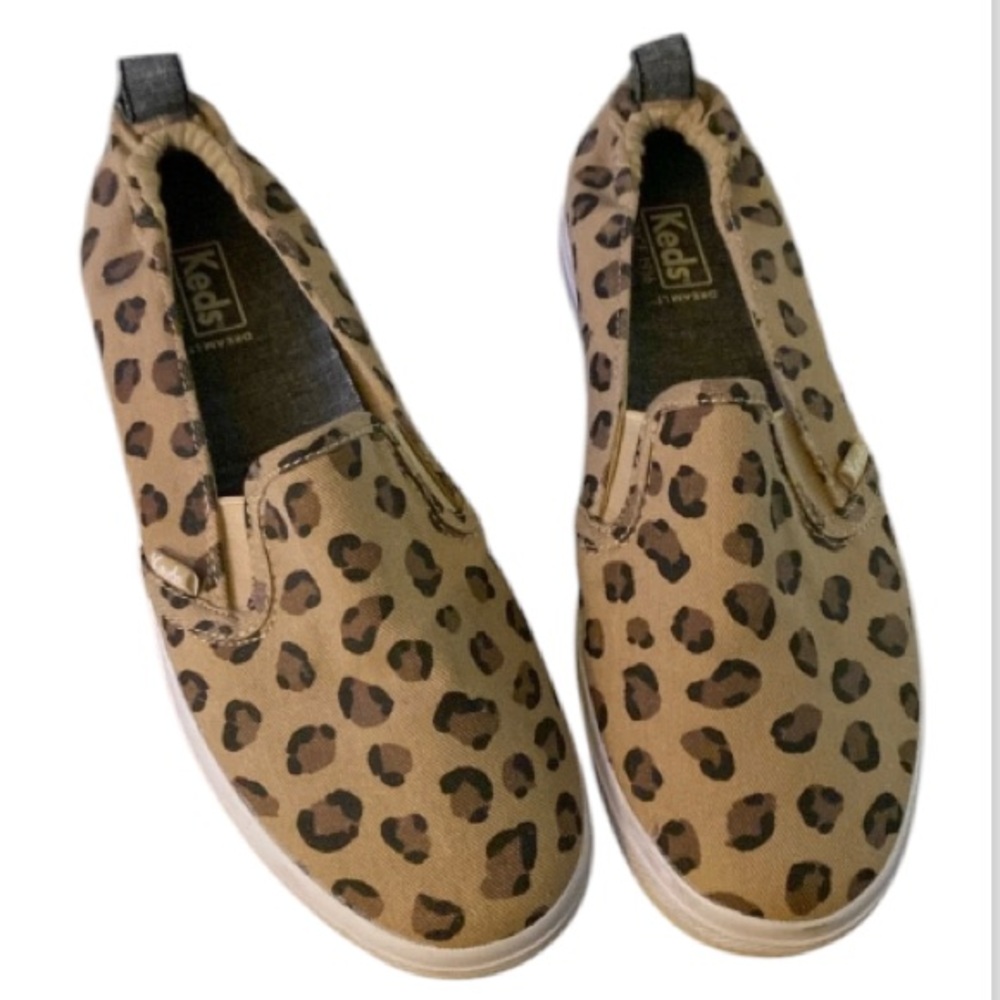 Keds cheetah canvas slip on shoes size 7 EUC